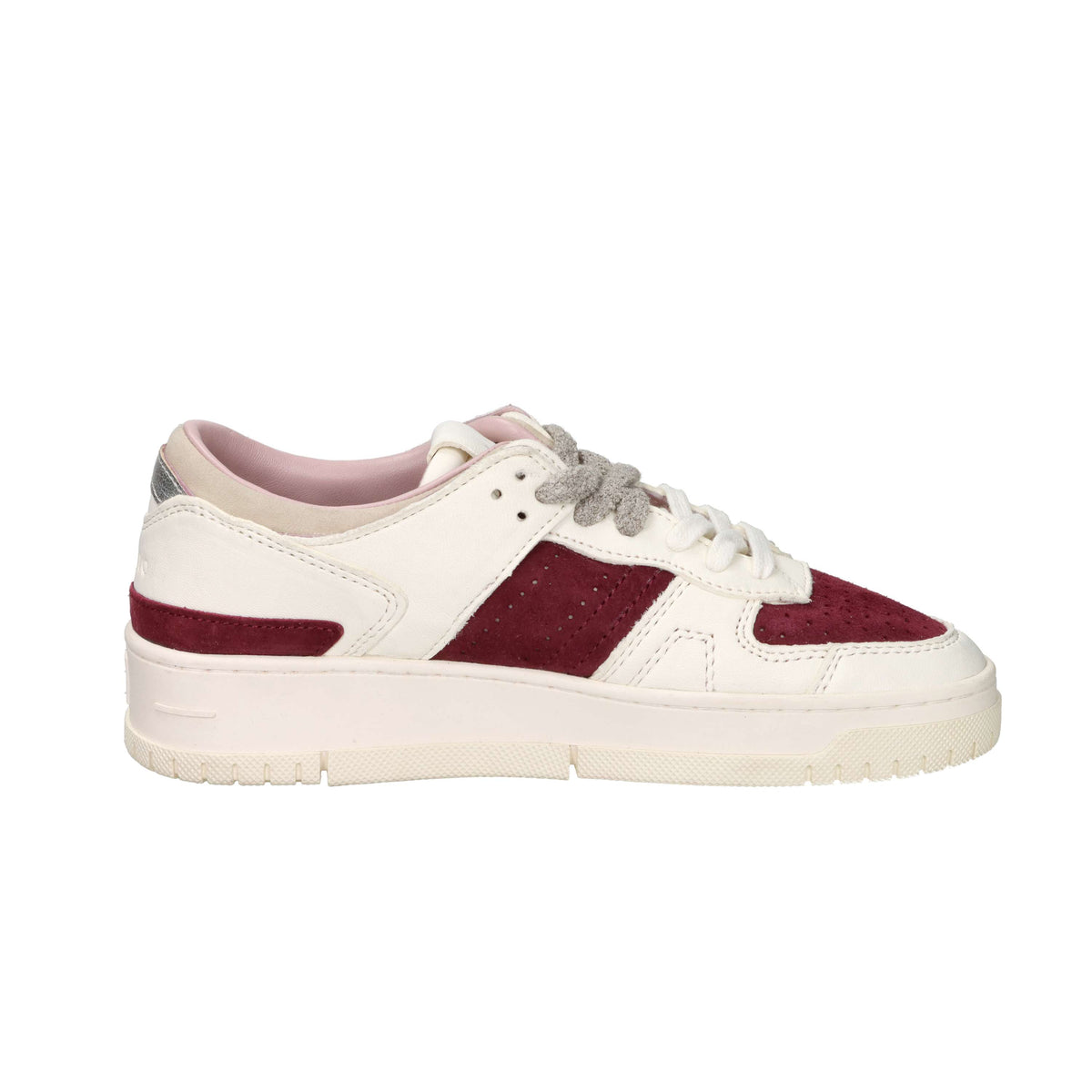 D.A.T.E. Baskets Femme W441-TO-CO-BX Crème/Bordeaux