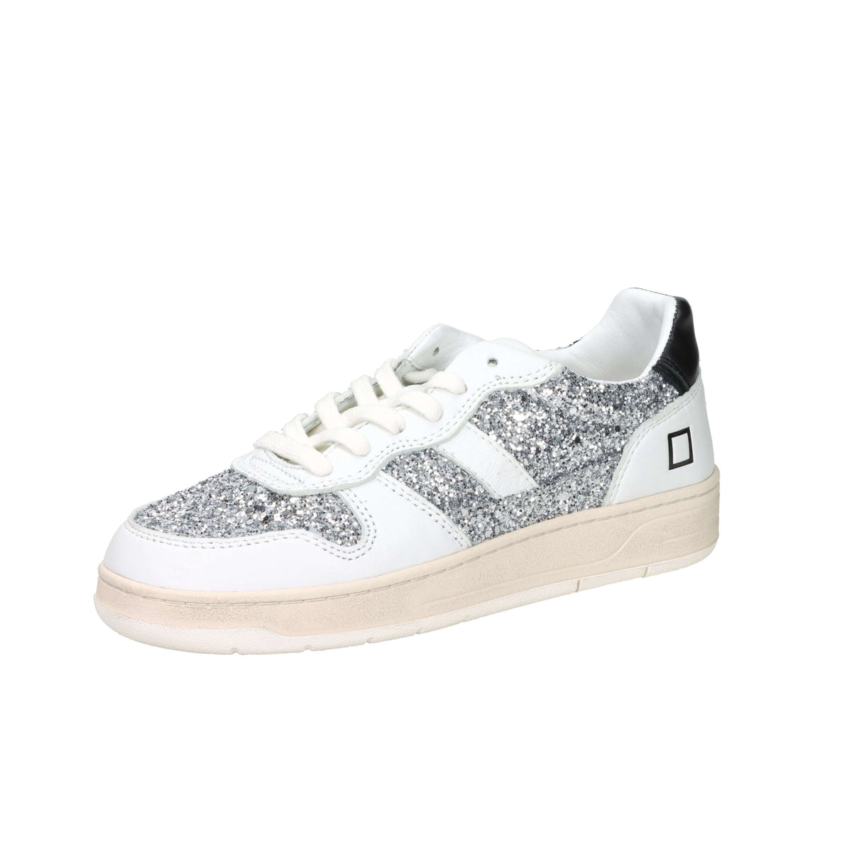 D.A.T.E. Donna Sneakers W441-C2-GL-SL Bianco/Argento