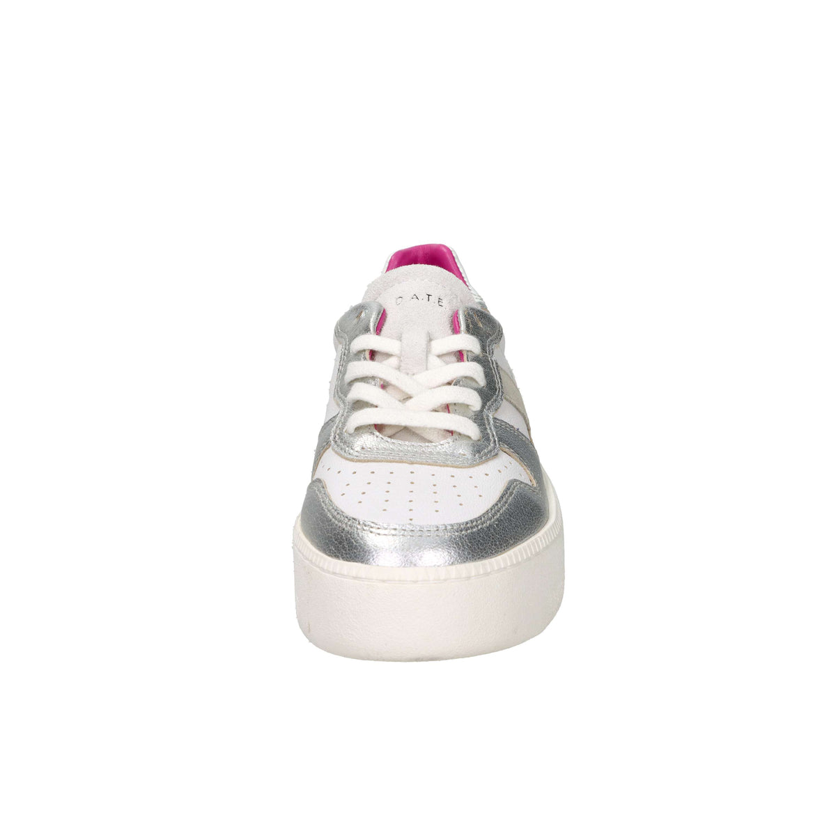 D.A.T.E. Donna Sneakers W441-CP-LM-SL Bianco/Argento