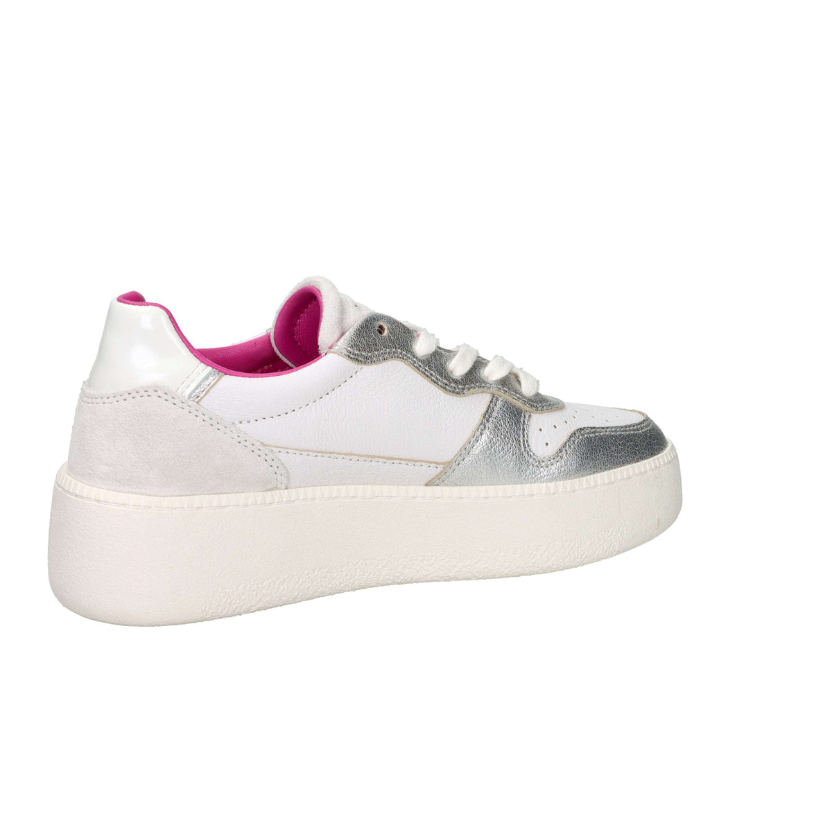 Zapatillas D.A.T.E. Donna W441-CP-LM-SL Blanco/Plata