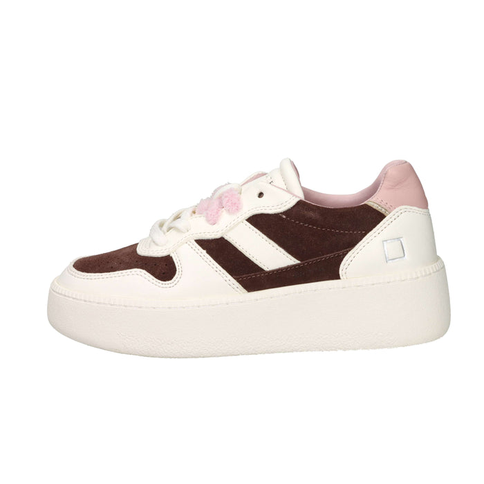 D.A.T.E. Donna Sneakers W441-CP-TC-CH Panna/Marrone