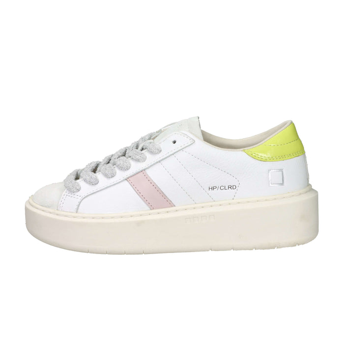 D.A.T.E. Donna Sneakers W441-HP-CO-HO Bianco/Giallo
