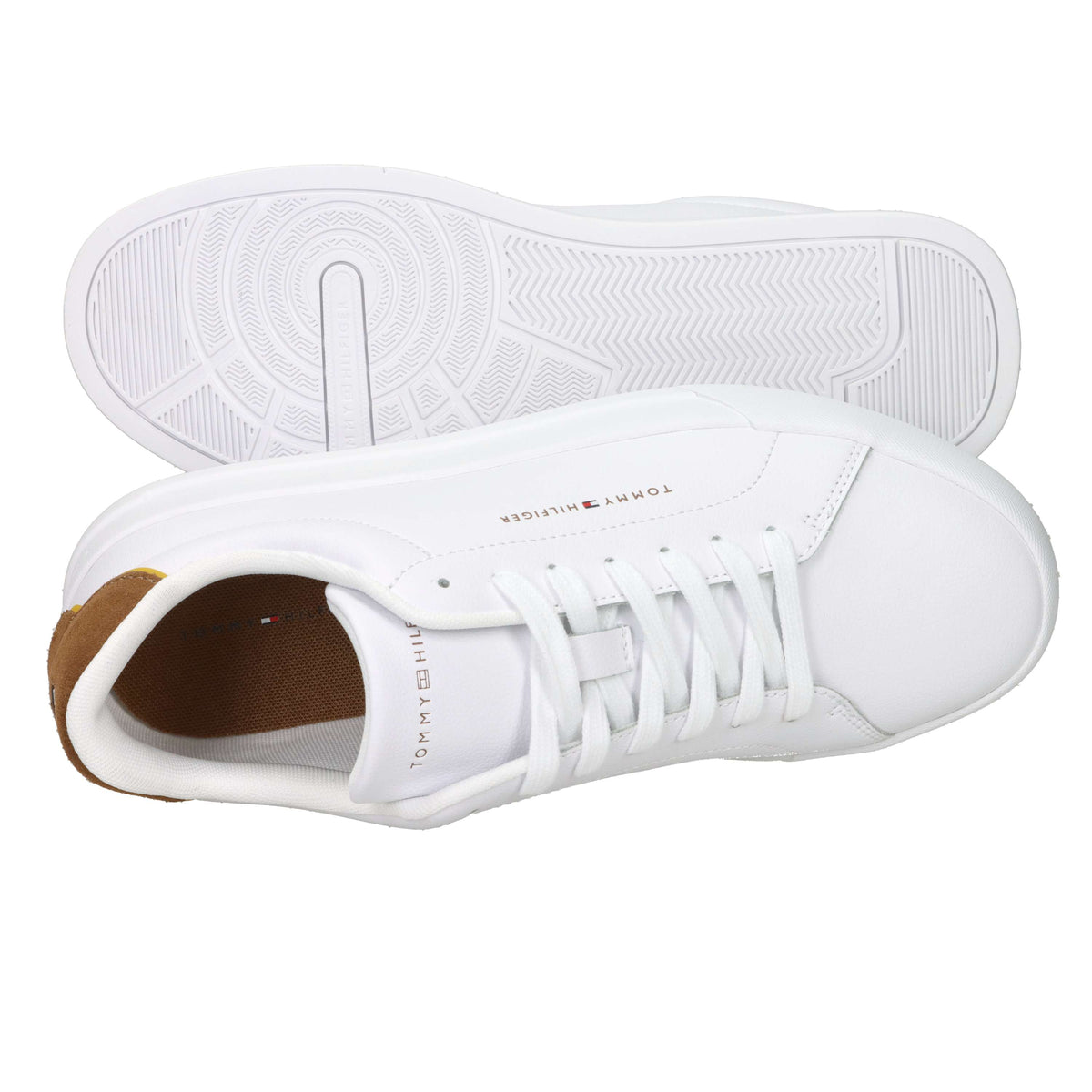 Tommy Hilfiger Homme Baskets FM0FM05367 Blanc/Cuir