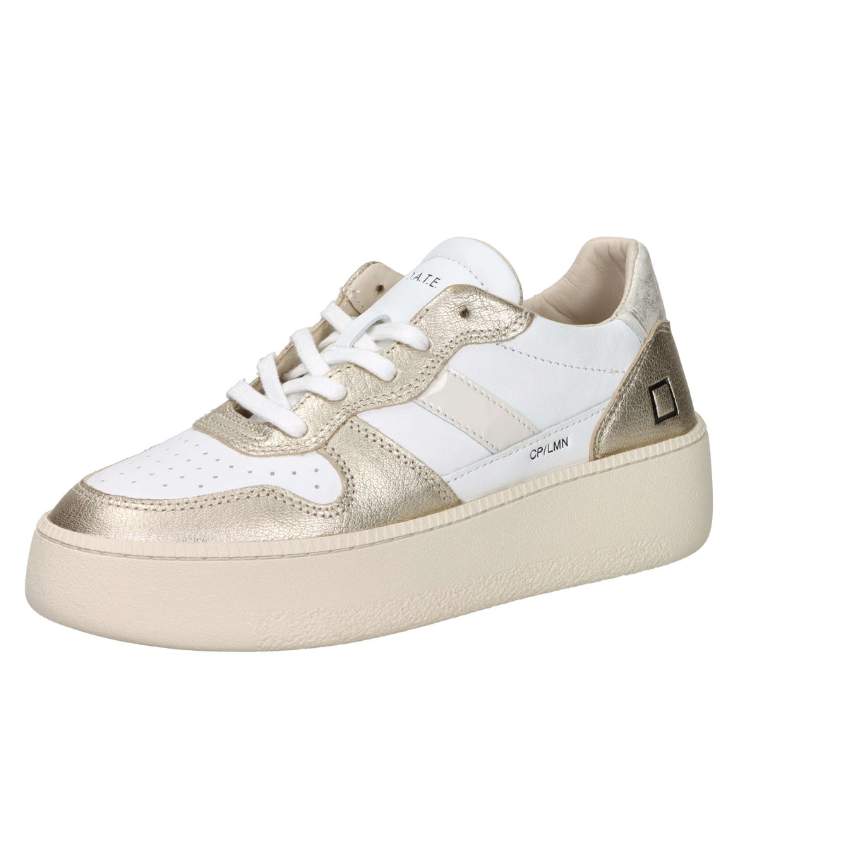 D.A.T.E. Women's Sneakers W431-CP-LM-PL White/Gold