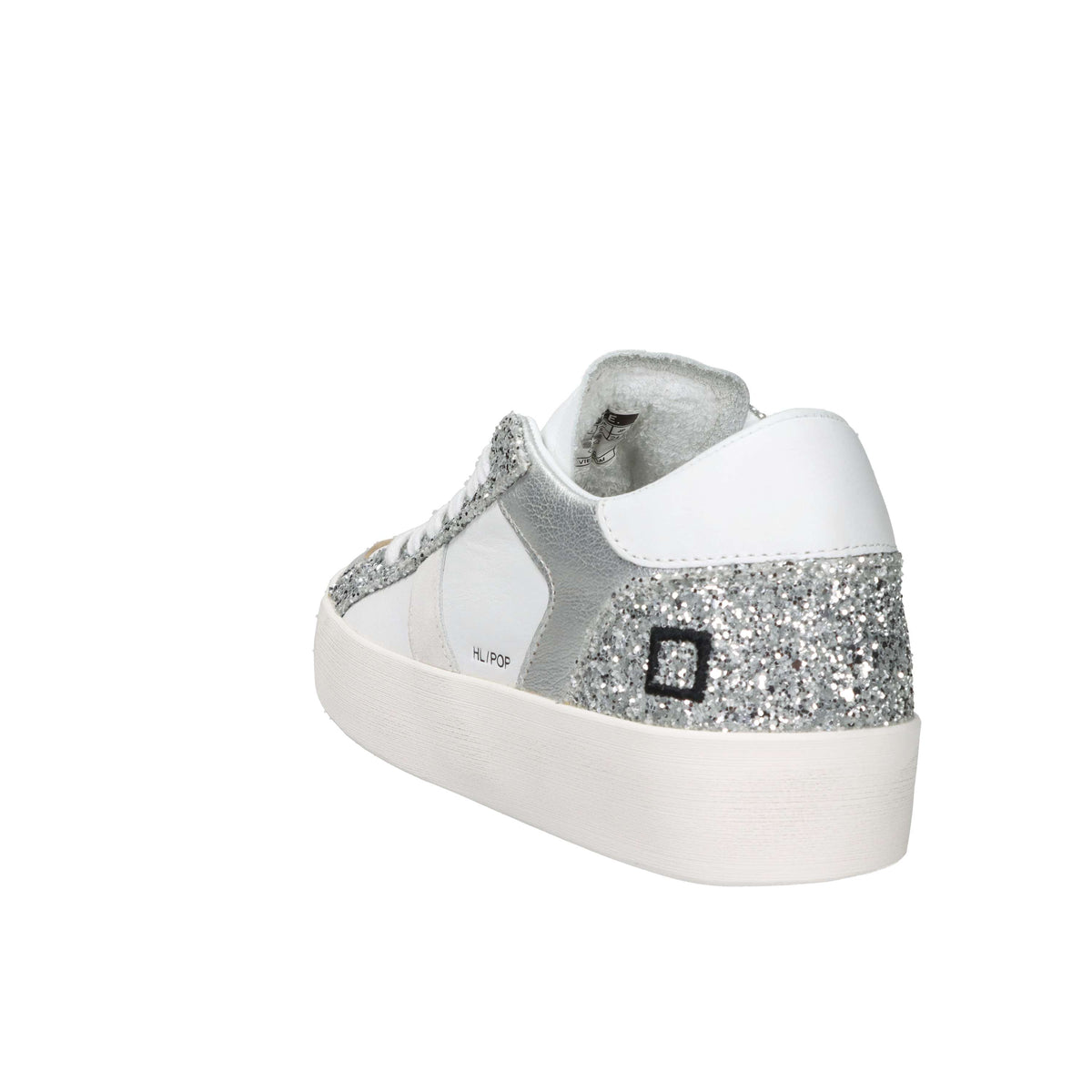 D.A.T.E. Femme Baskets W431-HF-PO-WS Blanc/Argent