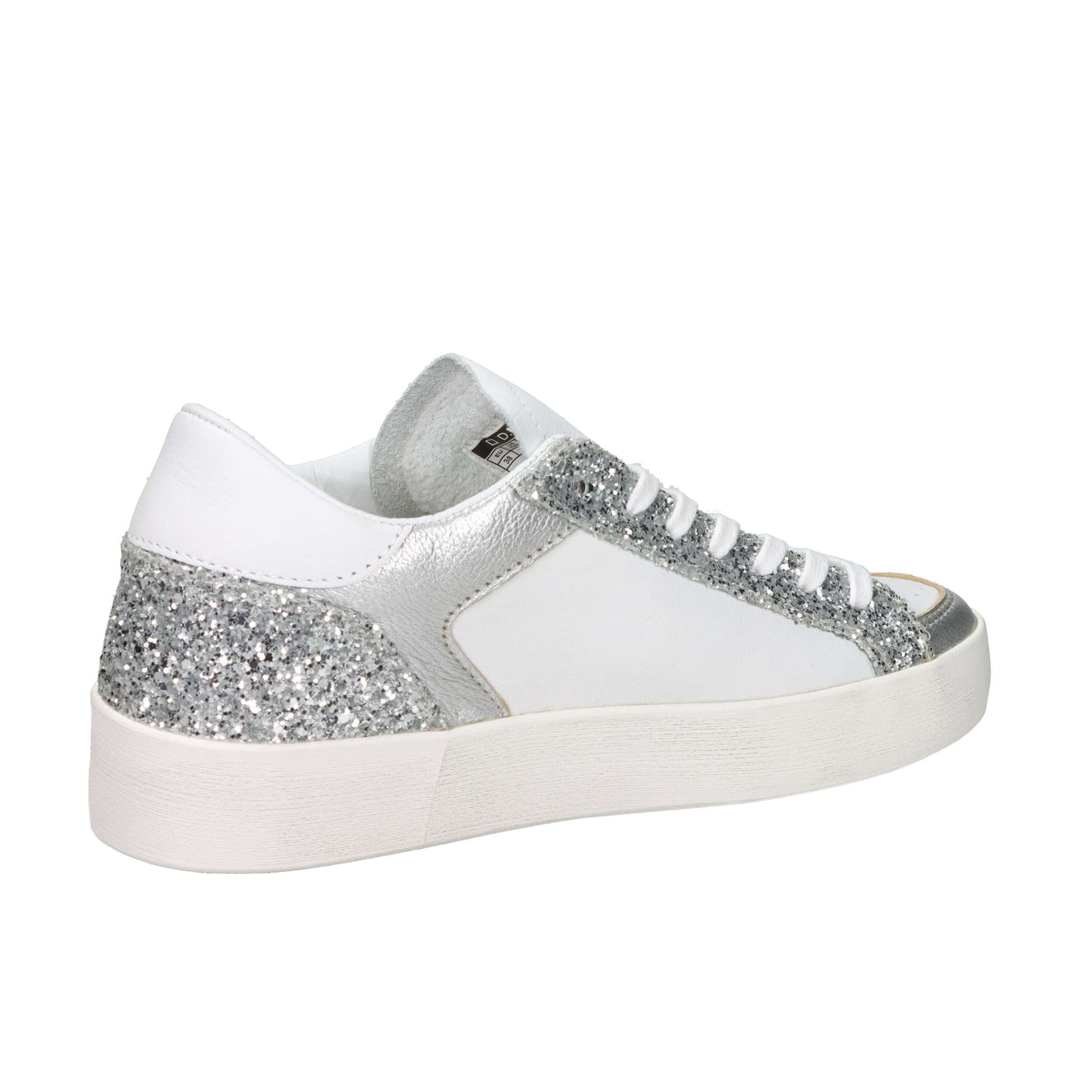 D.A.T.E. Femme Baskets W431-HF-PO-WS Blanc/Argent