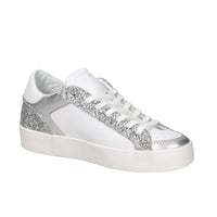 D.A.T.E. Femme Baskets W431-HF-PO-WS Blanc/Argent