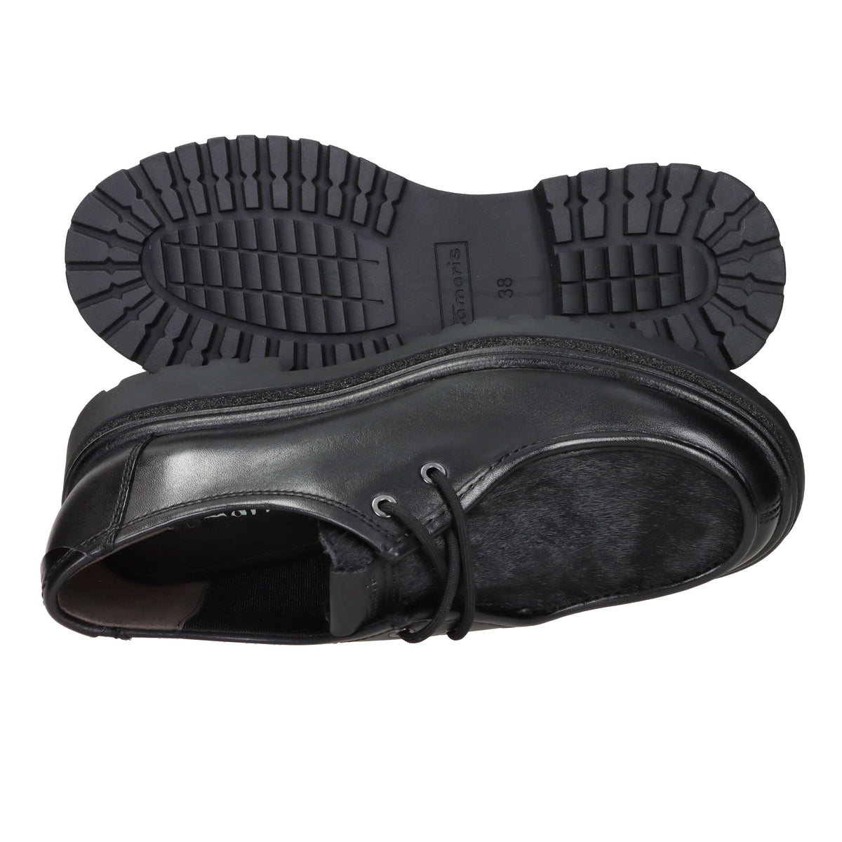 Zapato de cordones para mujer Tamaris 1-23627-47 Negro  