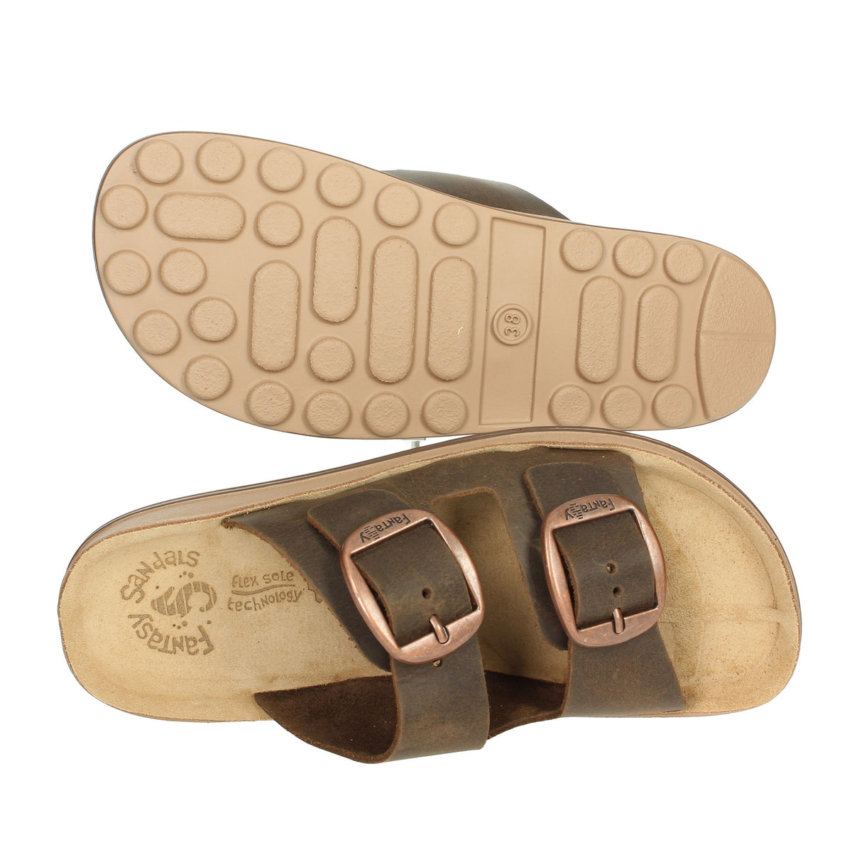 Fantasy Sandals Donna Ciabatta bassa S310 DESPOINA Marrone