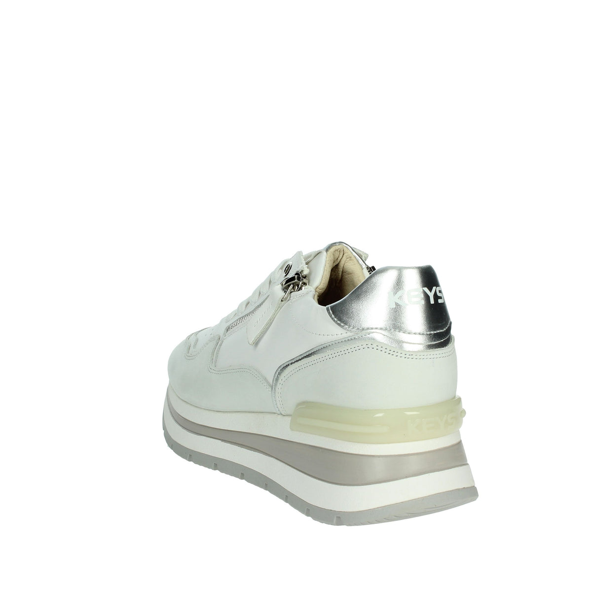 Keys Donna Sneakers K-10572 Bianco/Argento