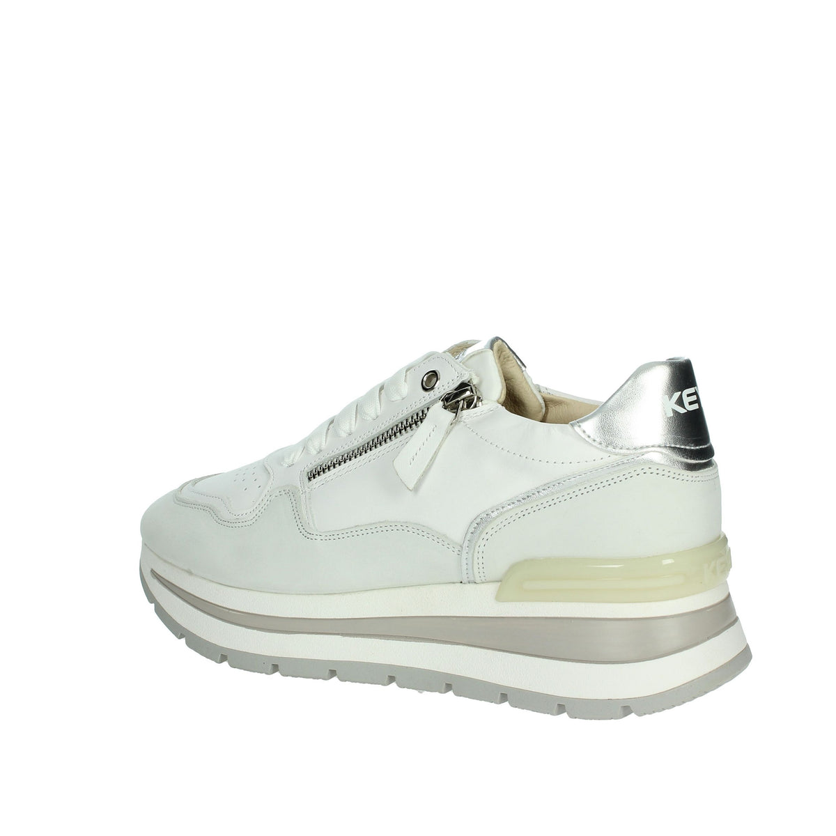 Keys Donna Sneakers K-10572 Bianco/Argento