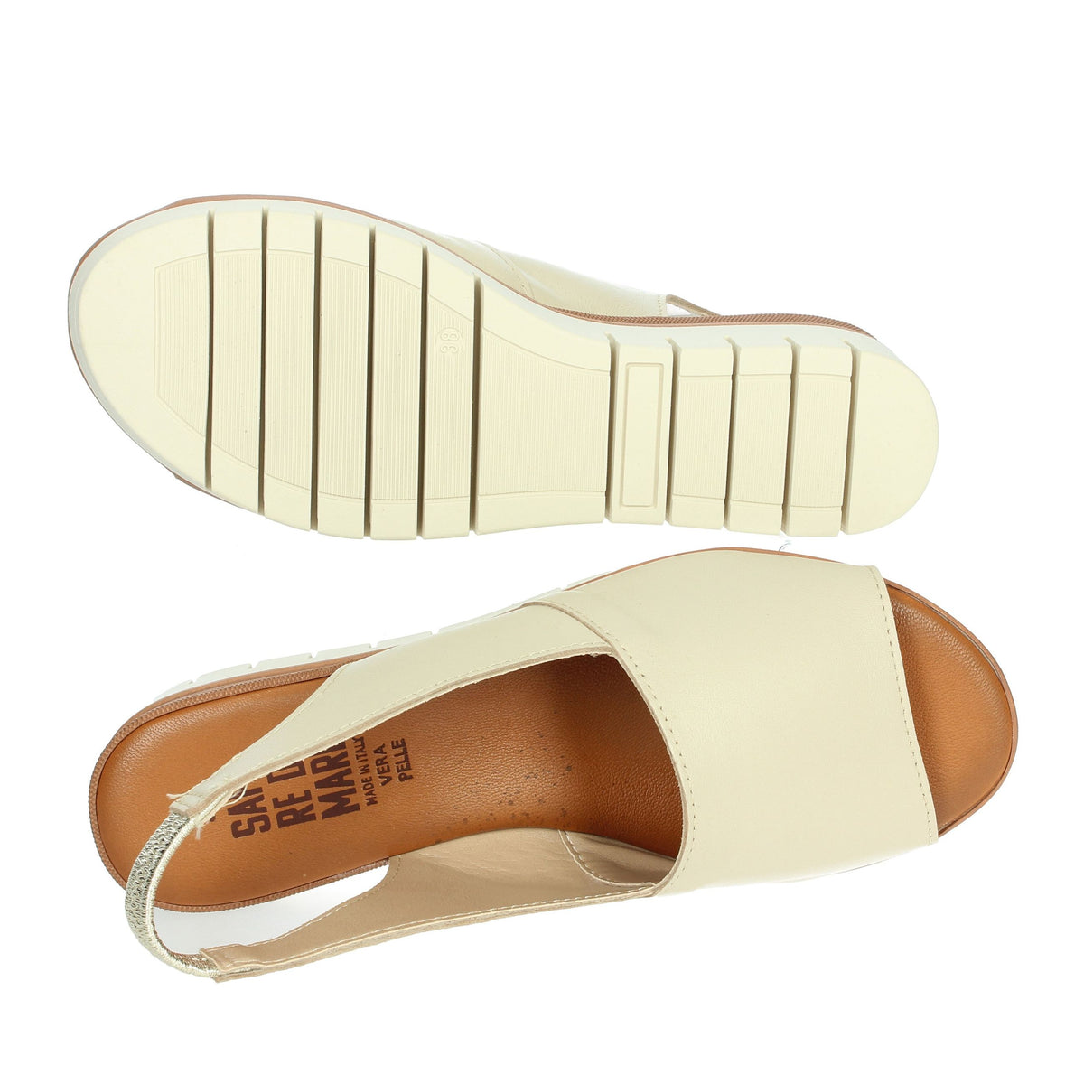 Sapore di Mare Donna Sandalo con zeppa 16490 Beige