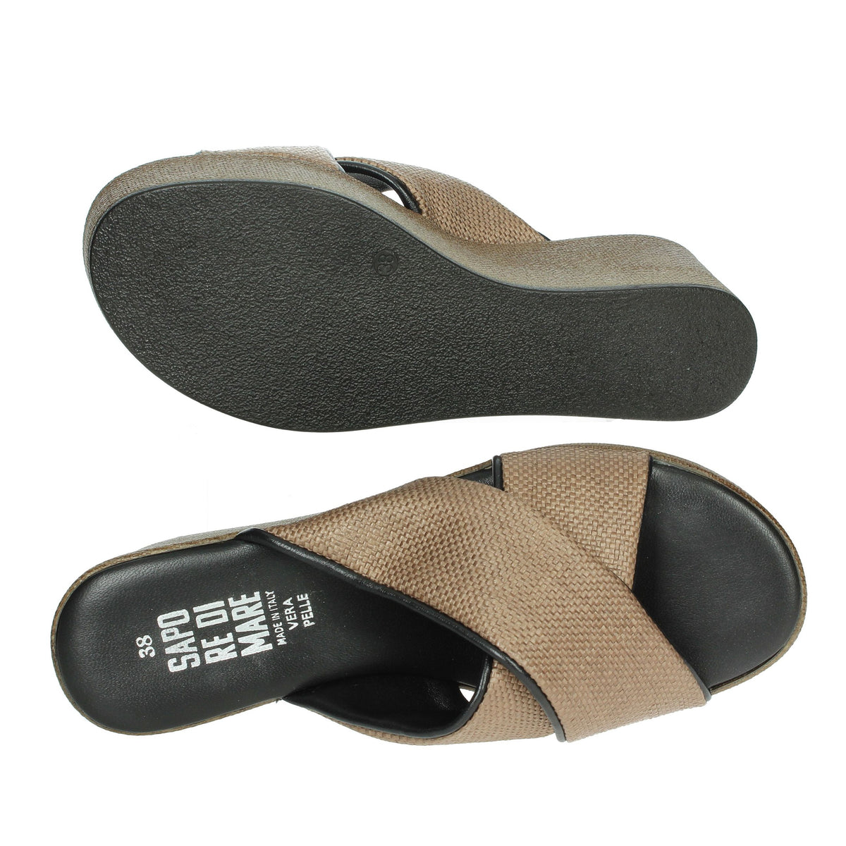 Sapore di Mare Donna Ciabatta con zeppa 16427 Marrone