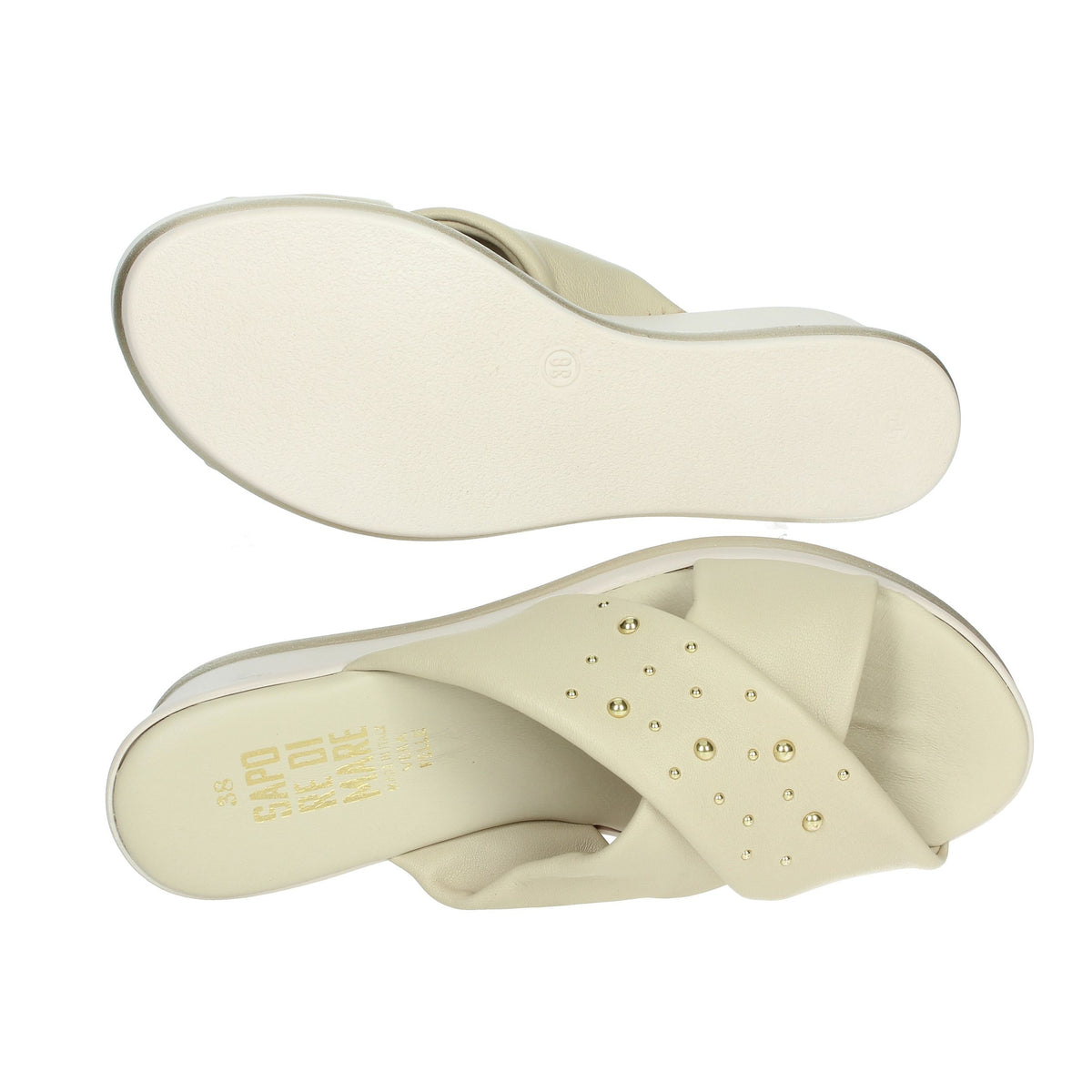 Sapore di Mare Donna Ciabatta con zeppa 16459 Beige