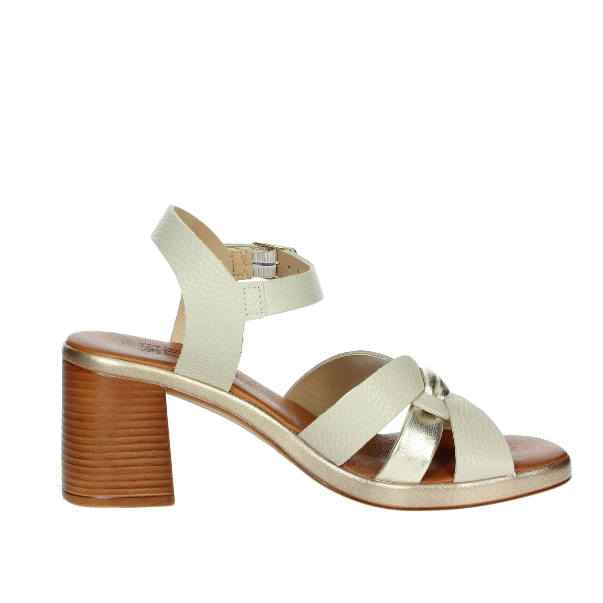 Sapore di Mare Donna Sandalo con tacco 16408 Beige/Oro