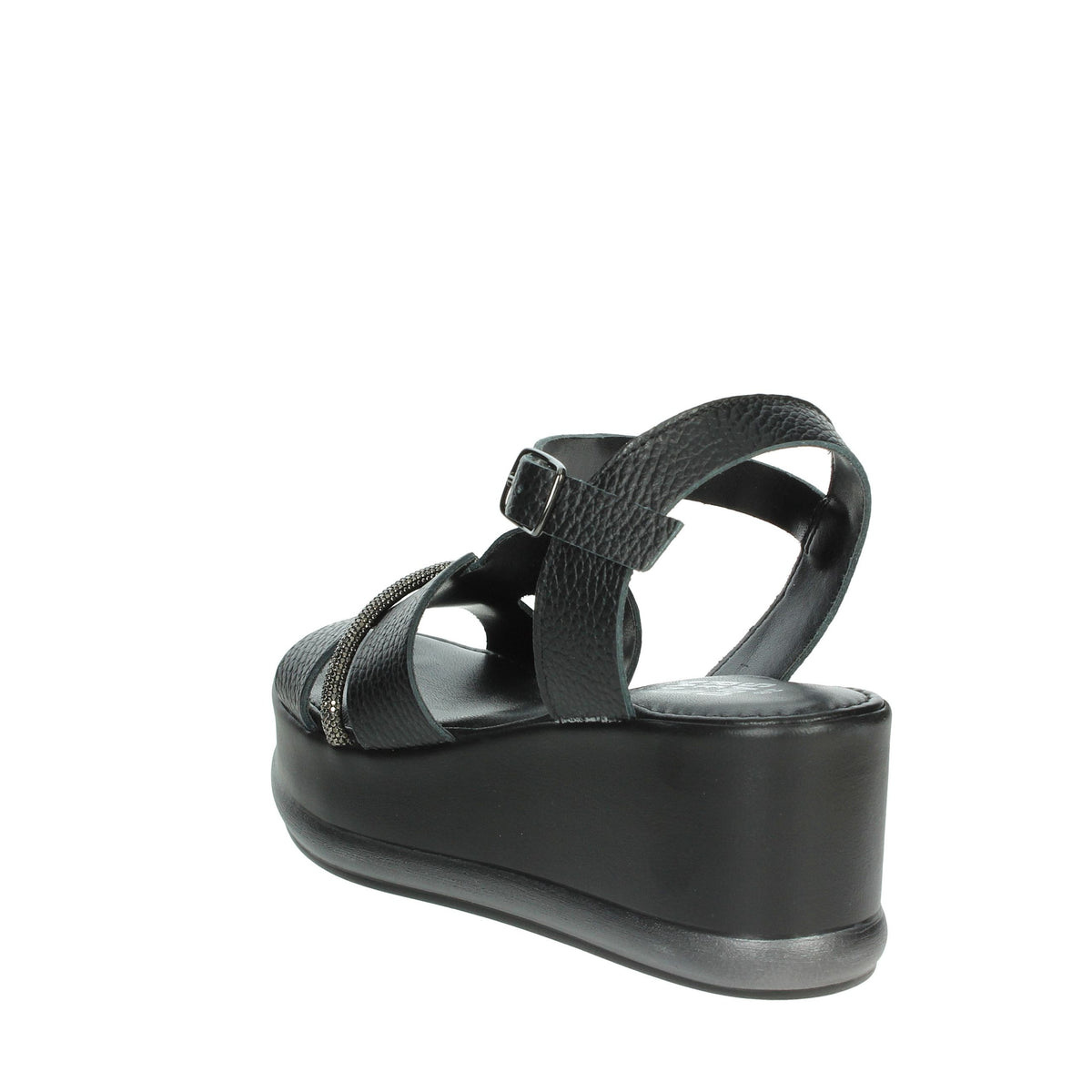 Sapore di Mare Donna Sandalo con zeppa 16467 Nero