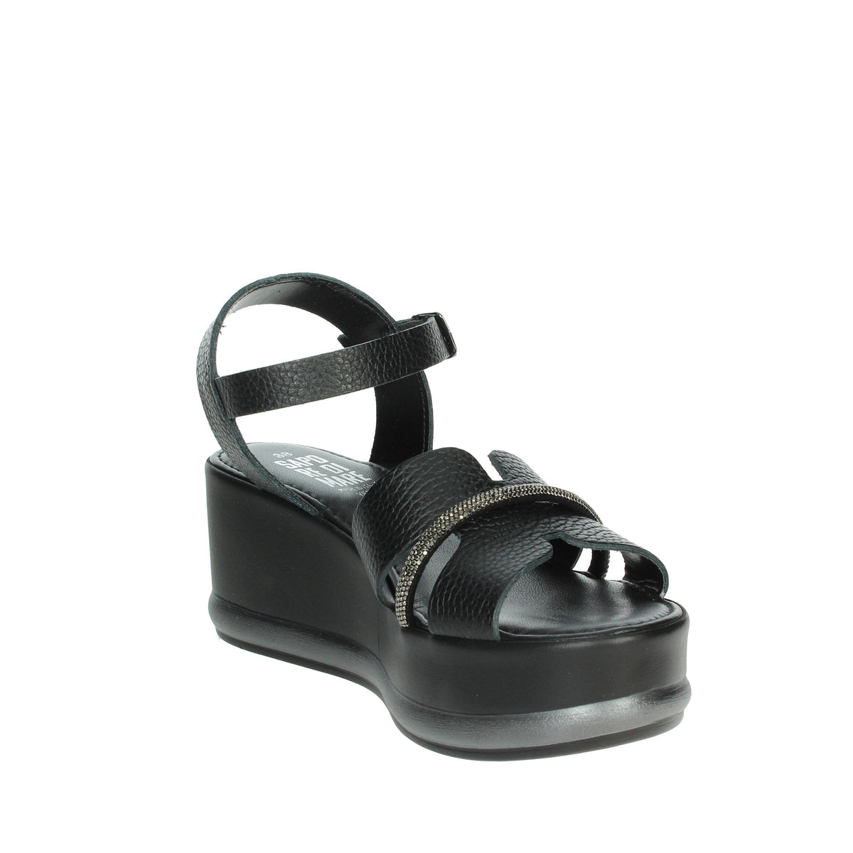 Sapore di Mare Donna Sandalo con zeppa 16467 Nero