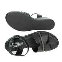 Sapore di Mare Donna Sandalo con zeppa 16467 Nero