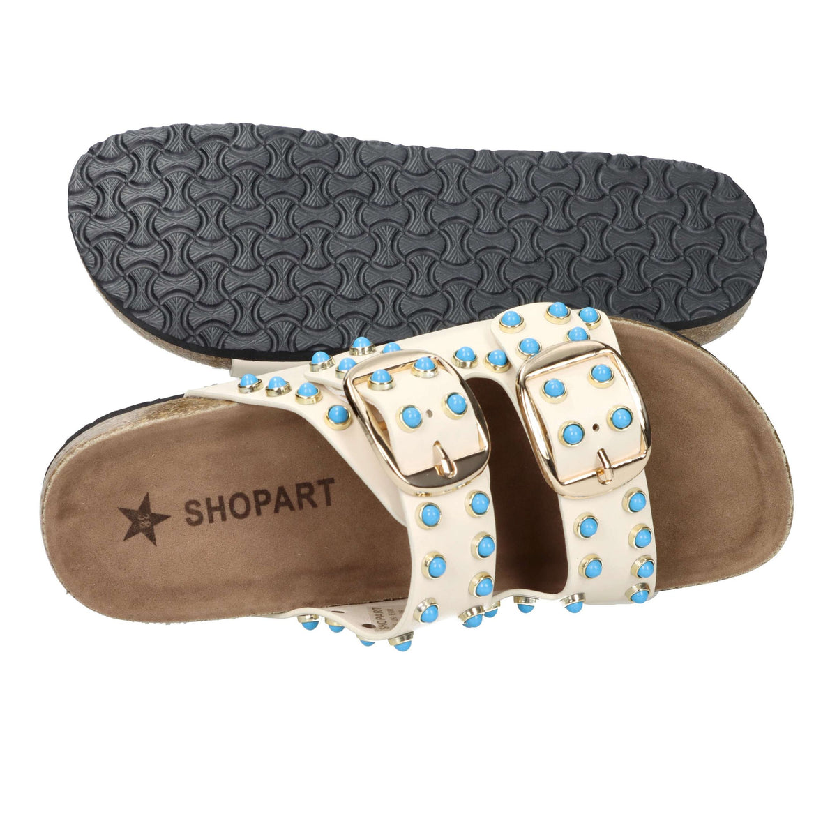Shop Art Donna Ciabatta bassa SASS250282 Beige