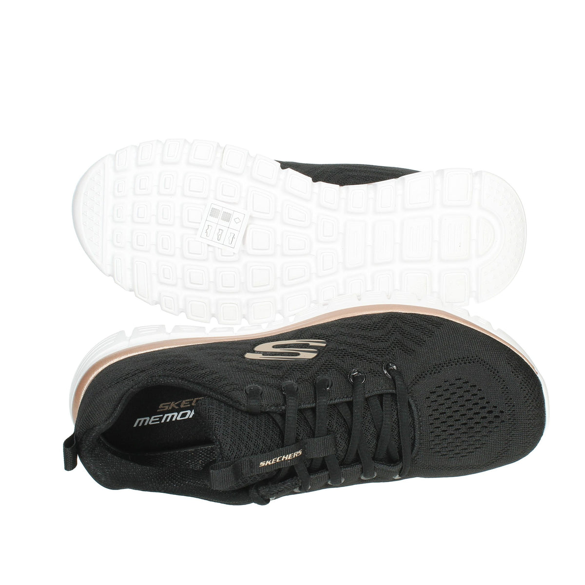 Skechers Donna Sneakers 12615 Nero/Cipria