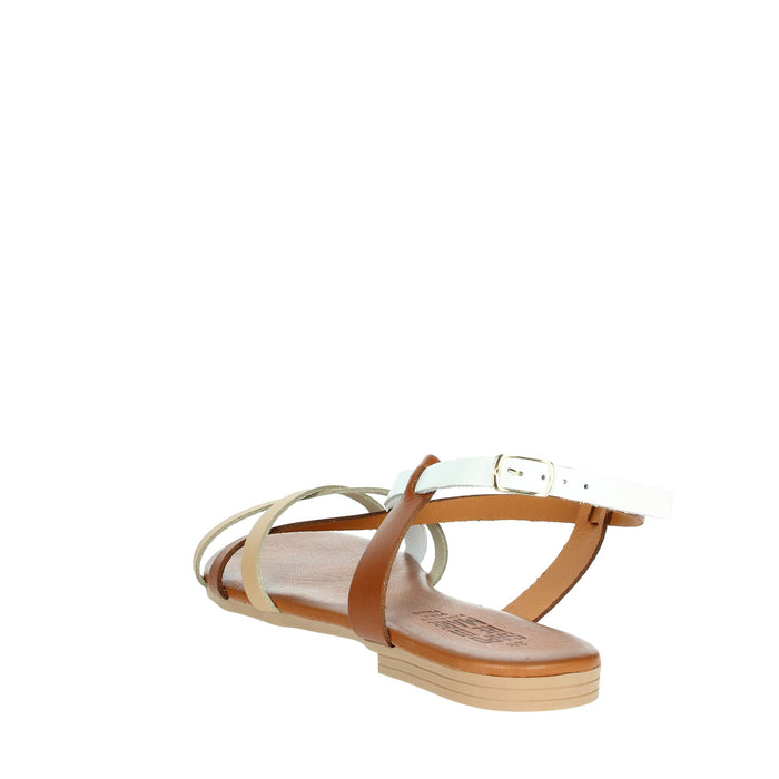 Sapore di Mare Donna Sandalo basso 16227 Bianco/Cuoio