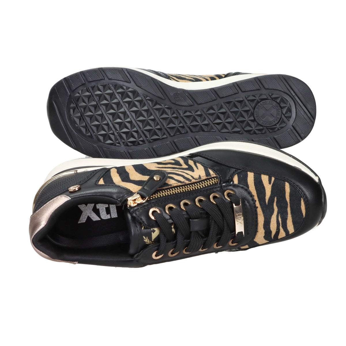 Xti Donna Sneakers 144378 Nero/Beige