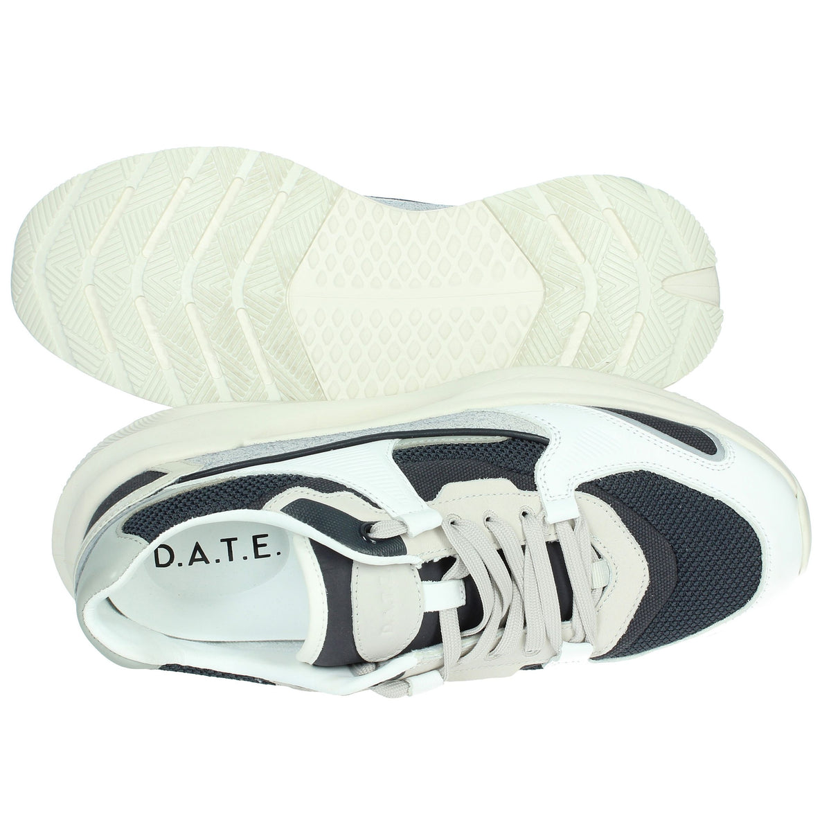 D.A.T.E. Uomo Sneakers M401-VL-HD-BL Bianco/Blu