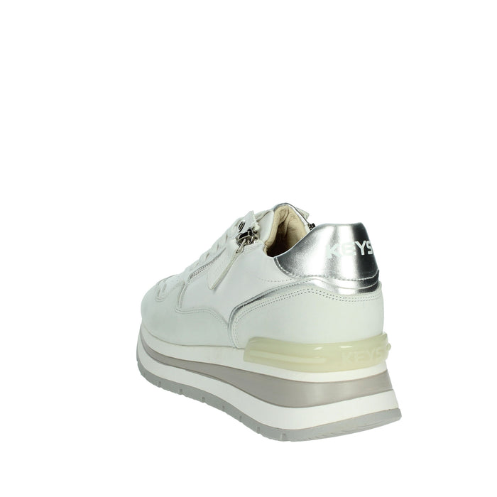 Keys Donna Sneakers K-10572 Bianco/Argento