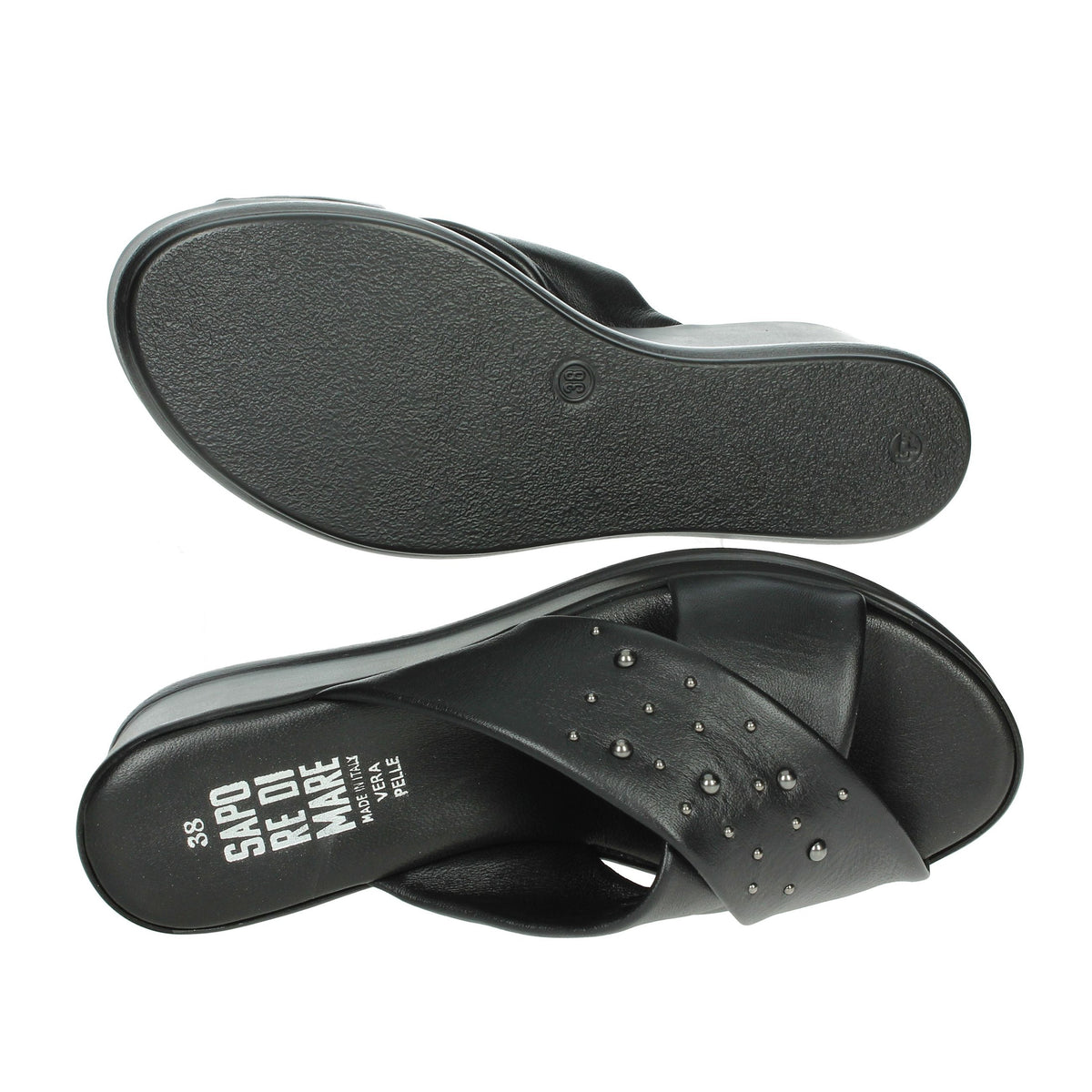 Sapore di Mare Donna Ciabatta con zeppa 16459 Nero