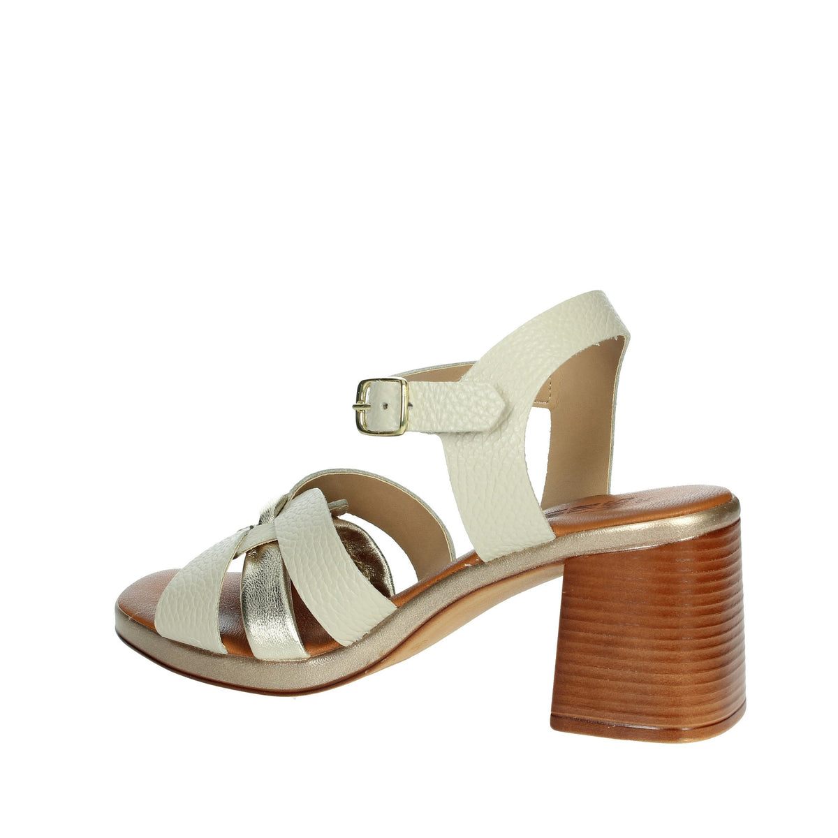 Sapore di Mare Donna Sandalo con tacco 16408 Beige/Oro