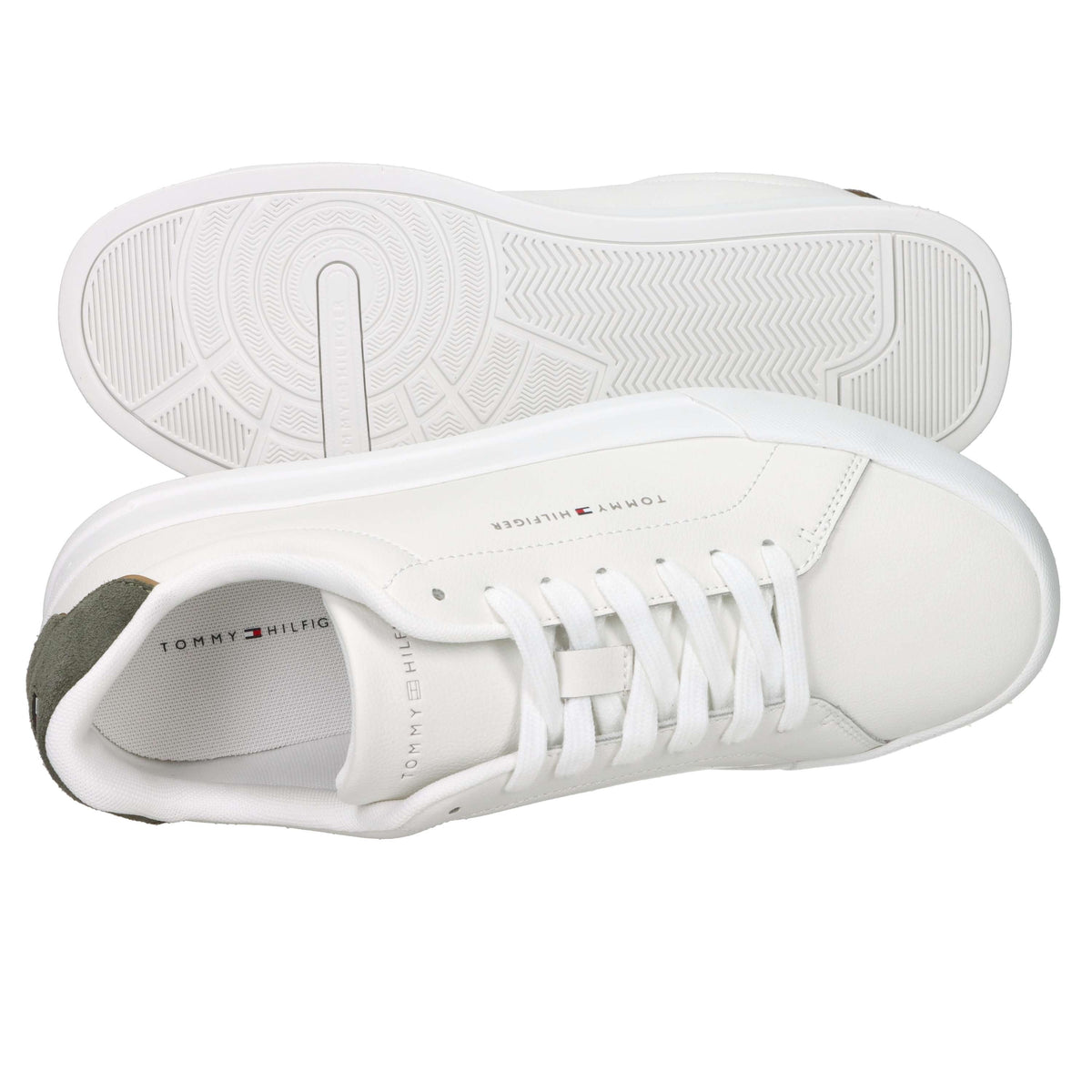 Tommy Hilfiger Uomo Sneakers FM0FM05367 Bianco/Verdone