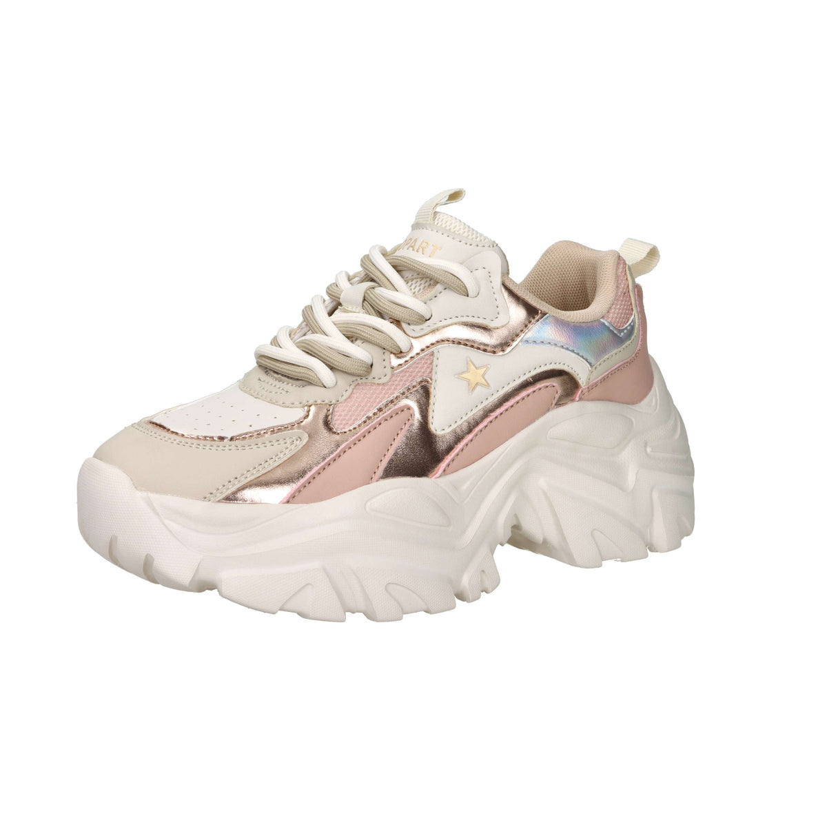 Shop Art Donna Sneakers SASF262009 Beige/Rosa