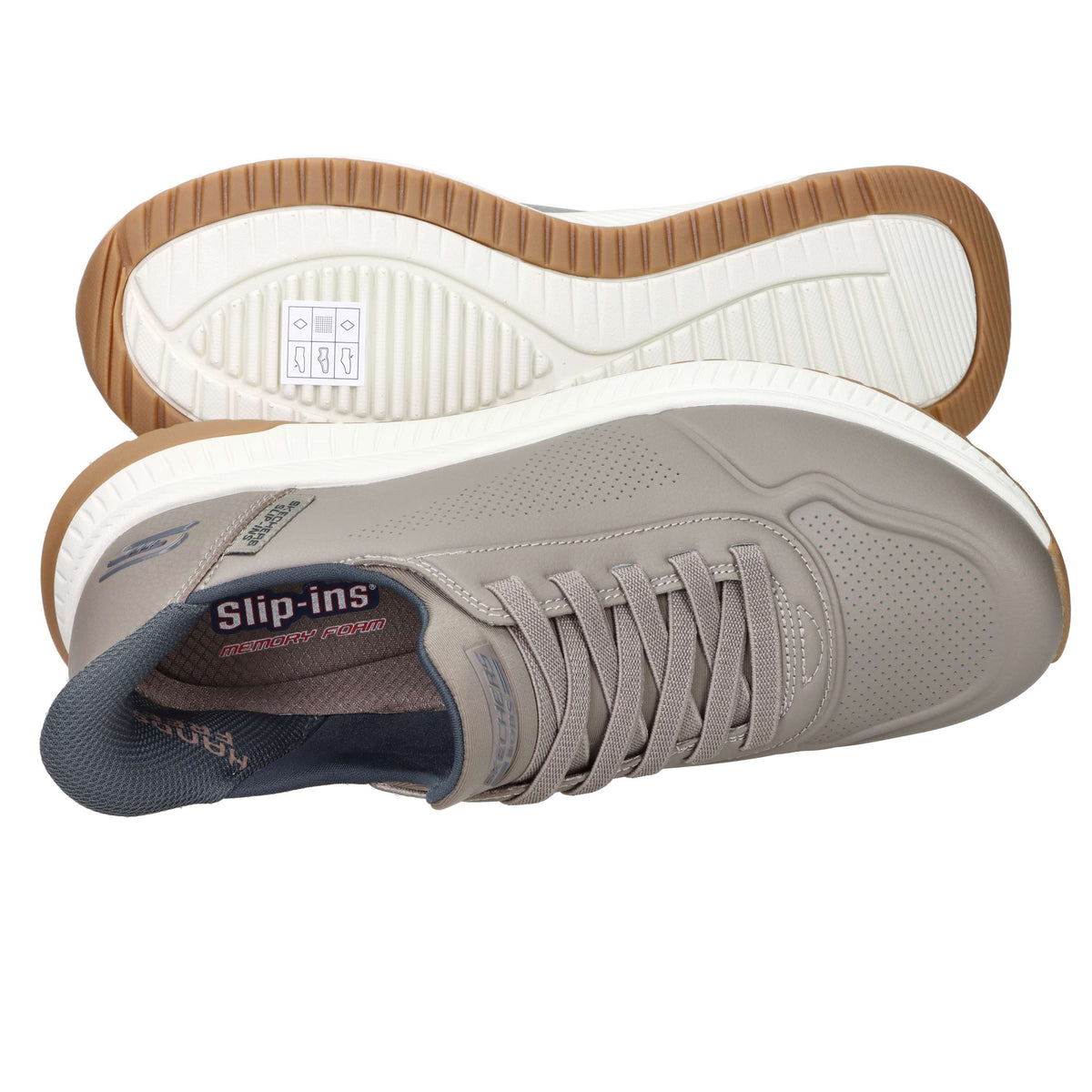 Skechers Uomo Slip on 118424 Taupe