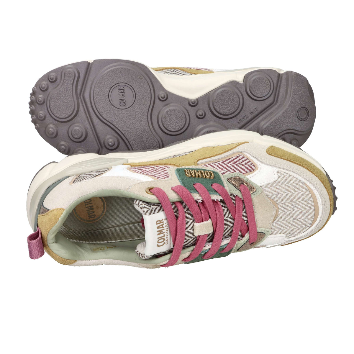 Colmar Donna Sneakers GARNER HERRINGBONE 129 Beige/Cuoio