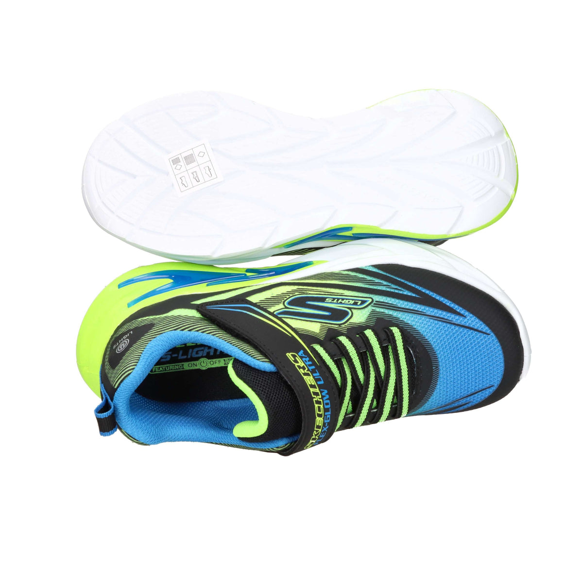 Skechers Bambini e ragazzi Sneakers 400139L Nero/Fluo