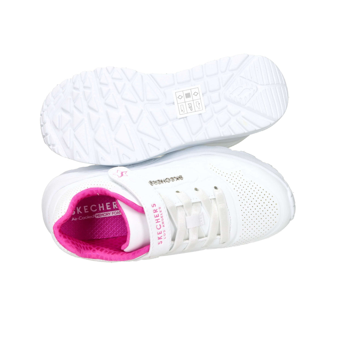 Skechers Bambine e ragazze Sneakers 310429L Bianco/Rosa