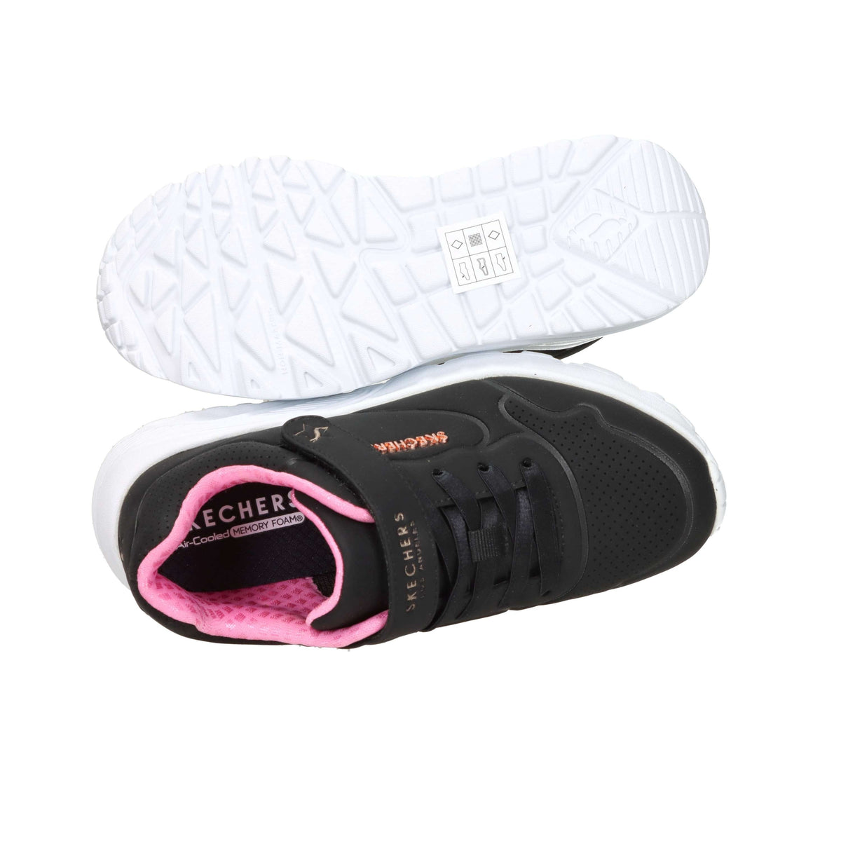 Skechers Bambine e ragazze Sneakers 310429L Nero/Rosa
