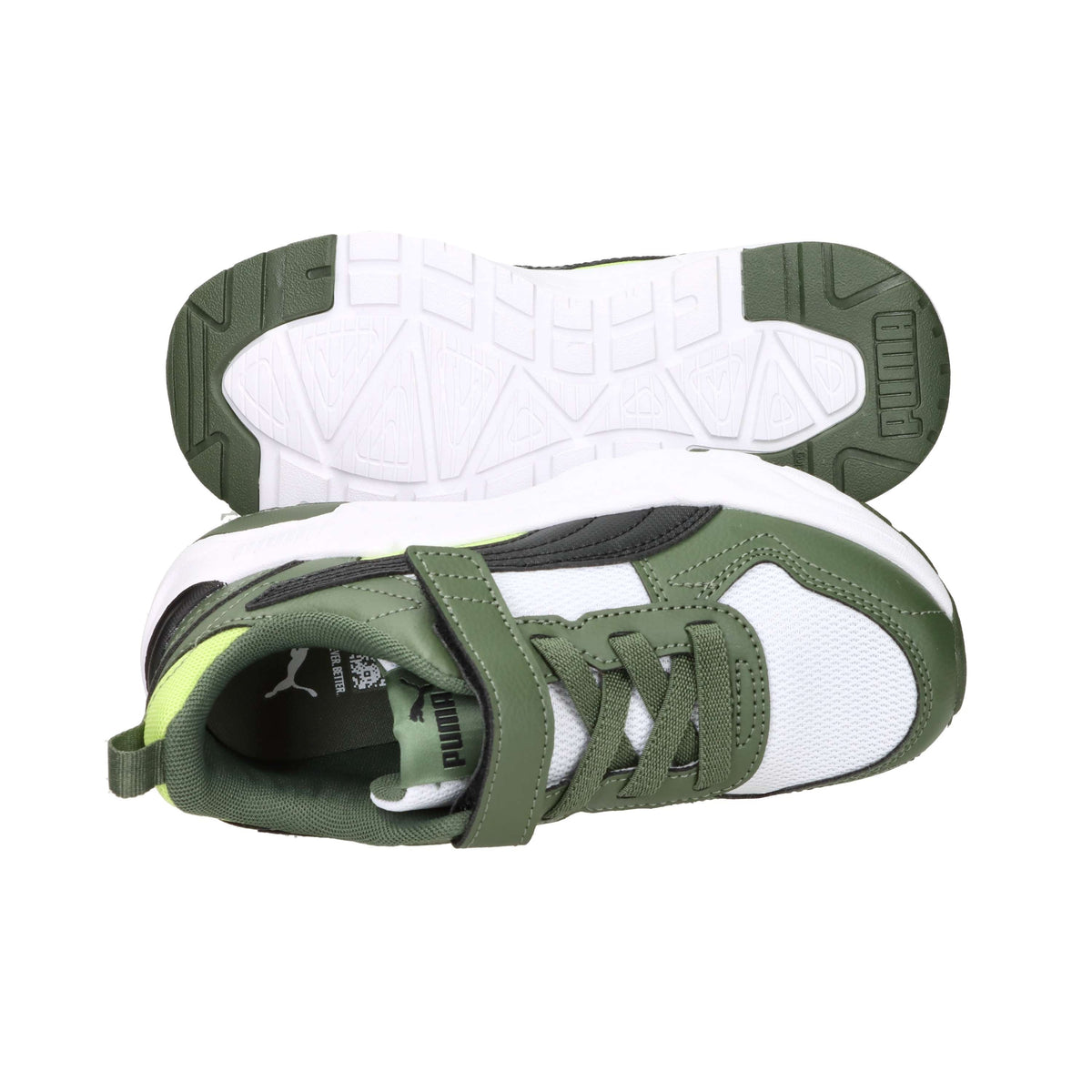 Puma Bambini e ragazzi Sneakers 403704 Bianco/Verdone