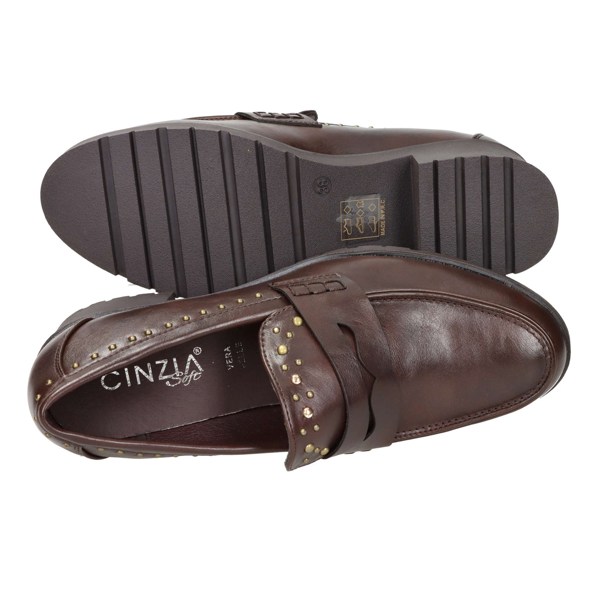 Cinzia Soft Donna Mocassino tacco CI2105 Marrone