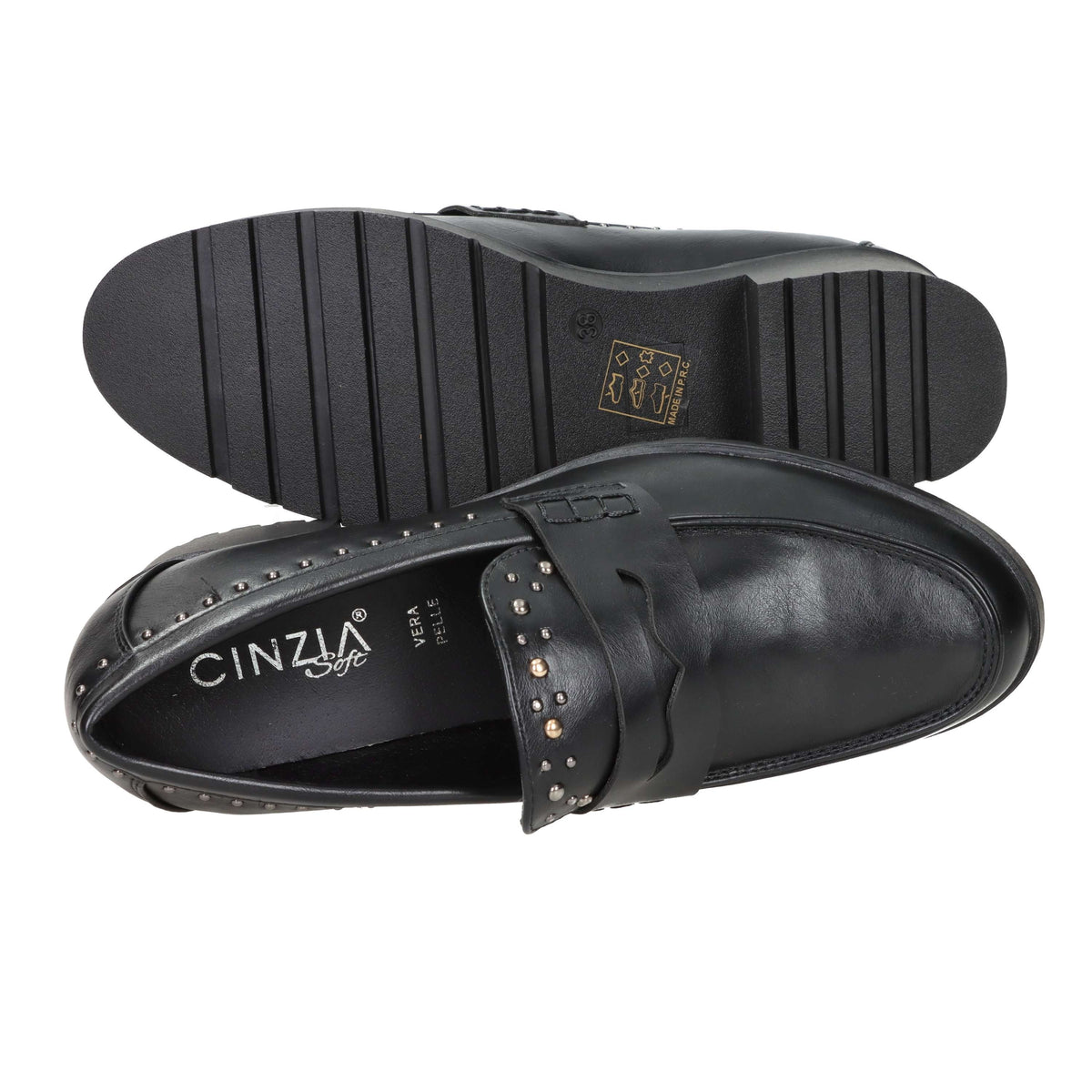 Cinzia Soft Donna Mocassino tacco CI2105 Nero