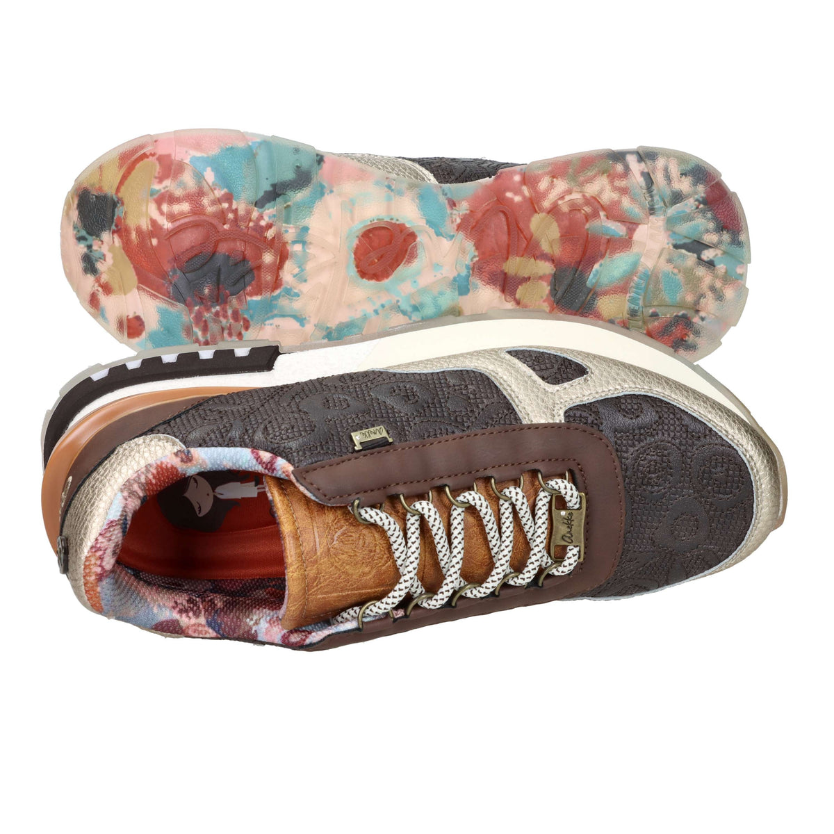 Anekke Donna Sneakers 43307 Marrone/Oro