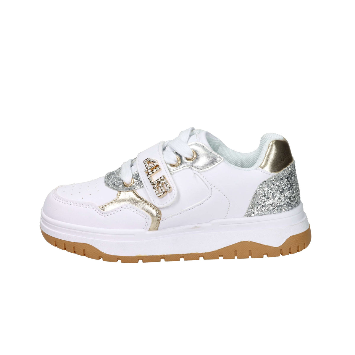 4Us Paciotti Bambine e ragazze Sneakers K251923 Bianco/Oro
