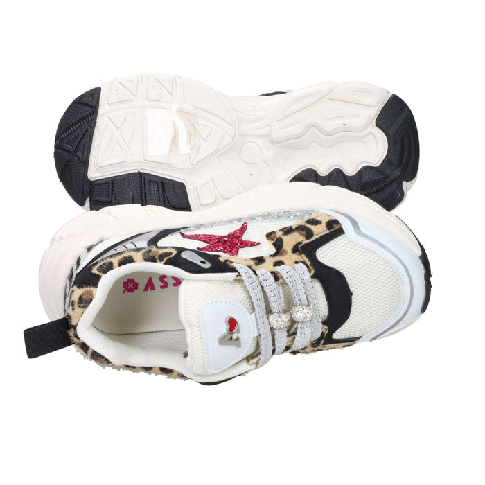 Asso Bambine e ragazze Sneakers AG-18241 Bianco/Nero