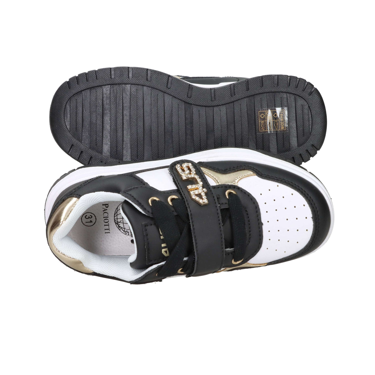 4Us Paciotti Bambine e ragazze Sneakers K251923 Bianco/Nero