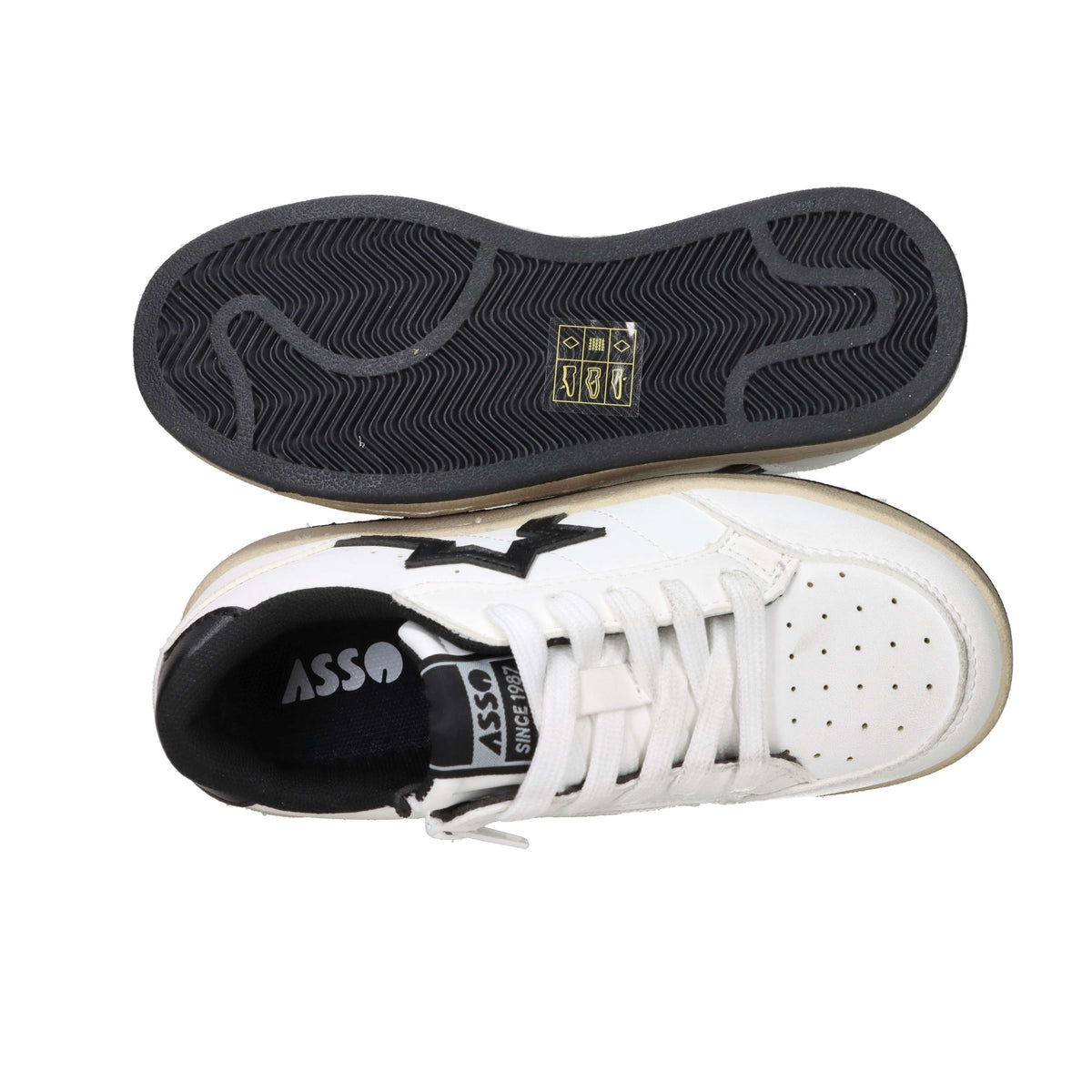 Asso Bambini e ragazzi Sneakers AG-18207 Bianco/Nero