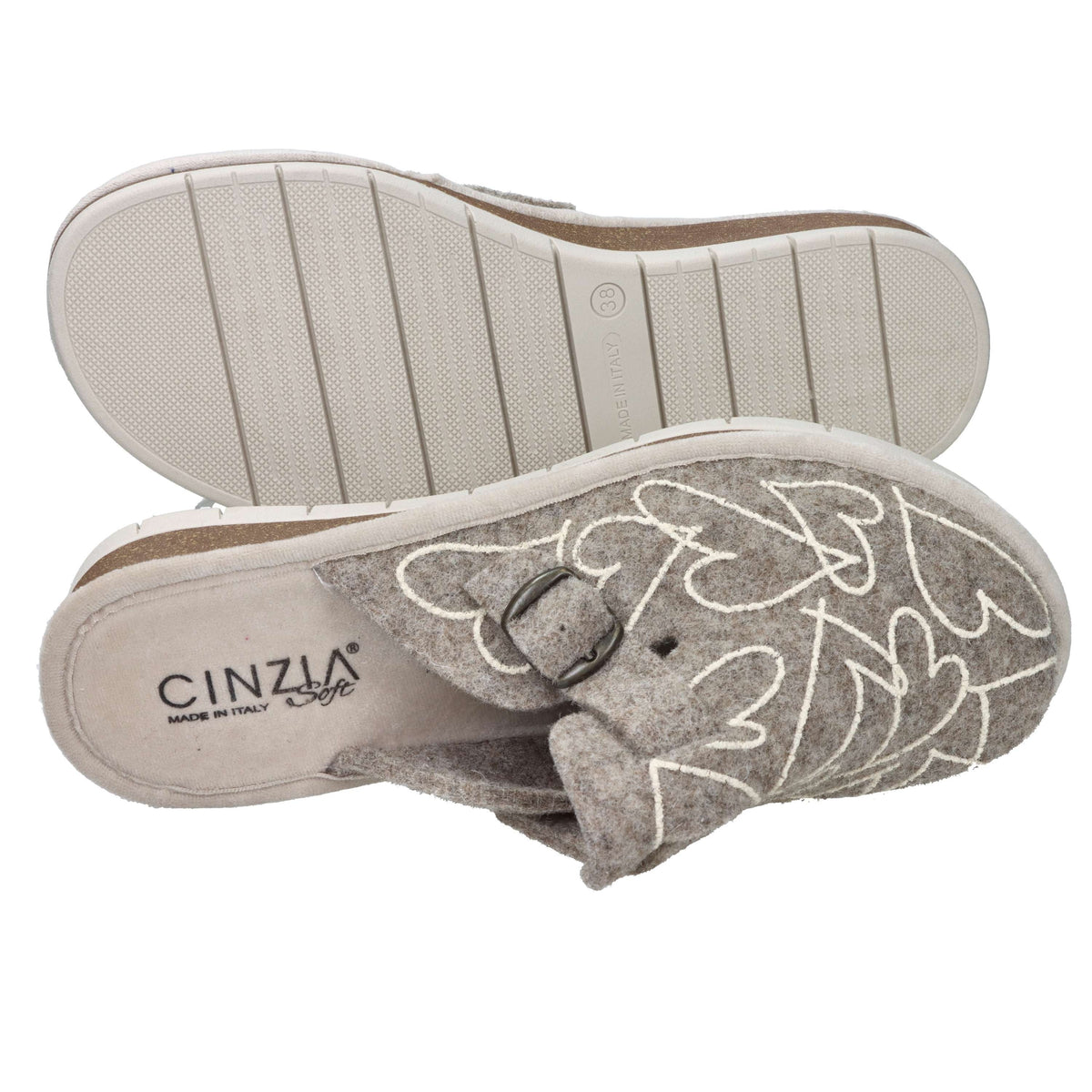 Cinzia Soft Donna Ciabatta invernale NG4008 Taupe