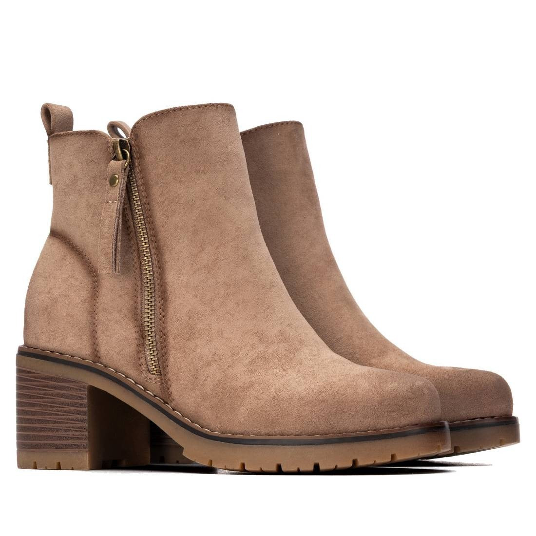 Xti Donna Stivaletti con tacco 130703 Taupe
