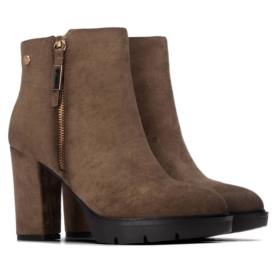 Xti Donna Stivaletti con tacco 146172 Taupe