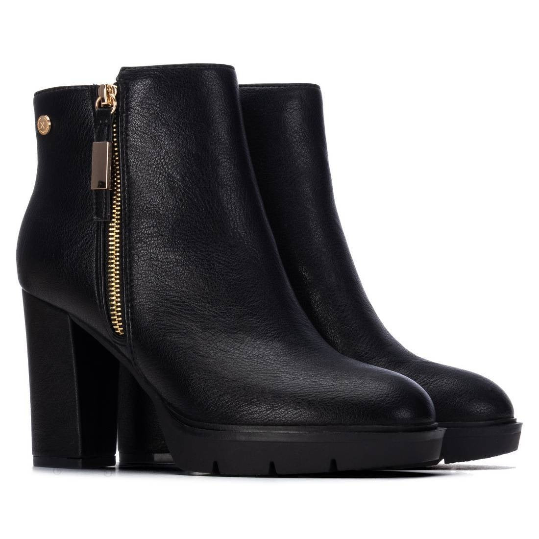 Xti Donna Stivaletti con tacco 146504 Nero