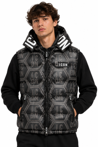Icon Uomo Giubotto IUJ015 Nero/Grigio